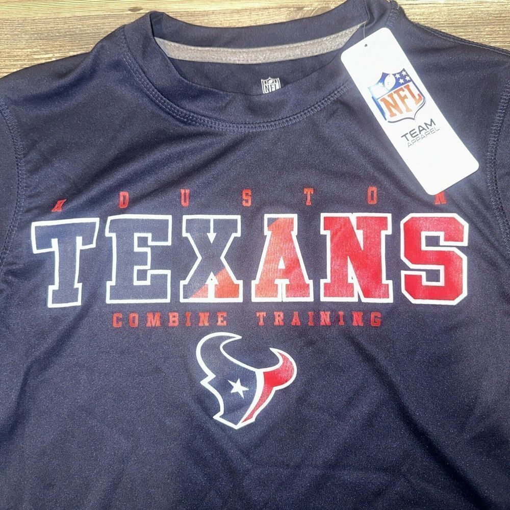 CJ Stroud Houston Texans Mens Small Combine Tee. Long Sleeve. Blue. NWT. Z - Picture 2 of 6